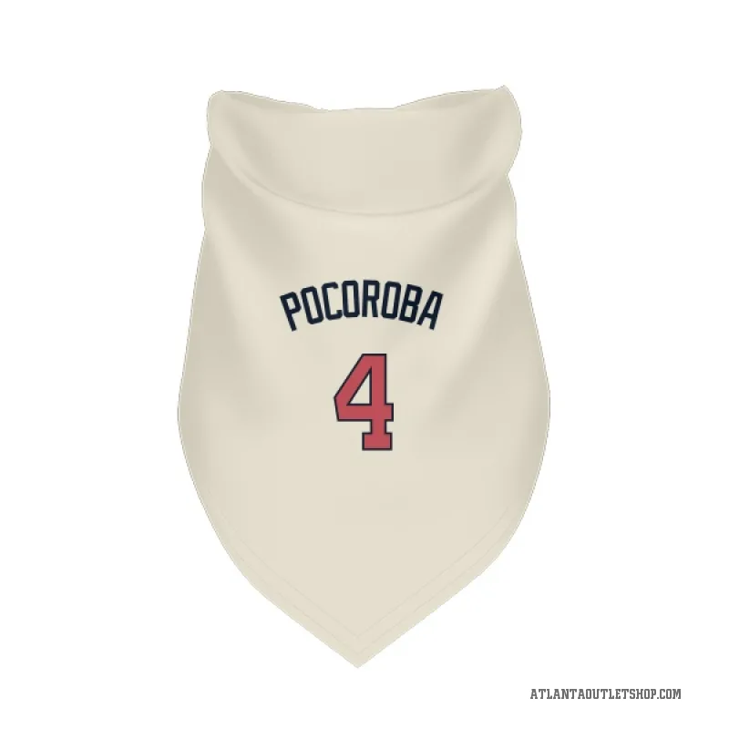 Atlanta Braves Biff Pocoroba Cream Pet Jersey for Dog & Cat