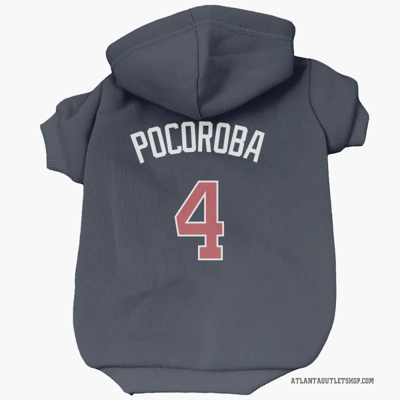 Atlanta Braves Biff Pocoroba Cream Pet Jersey for Dog & Cat