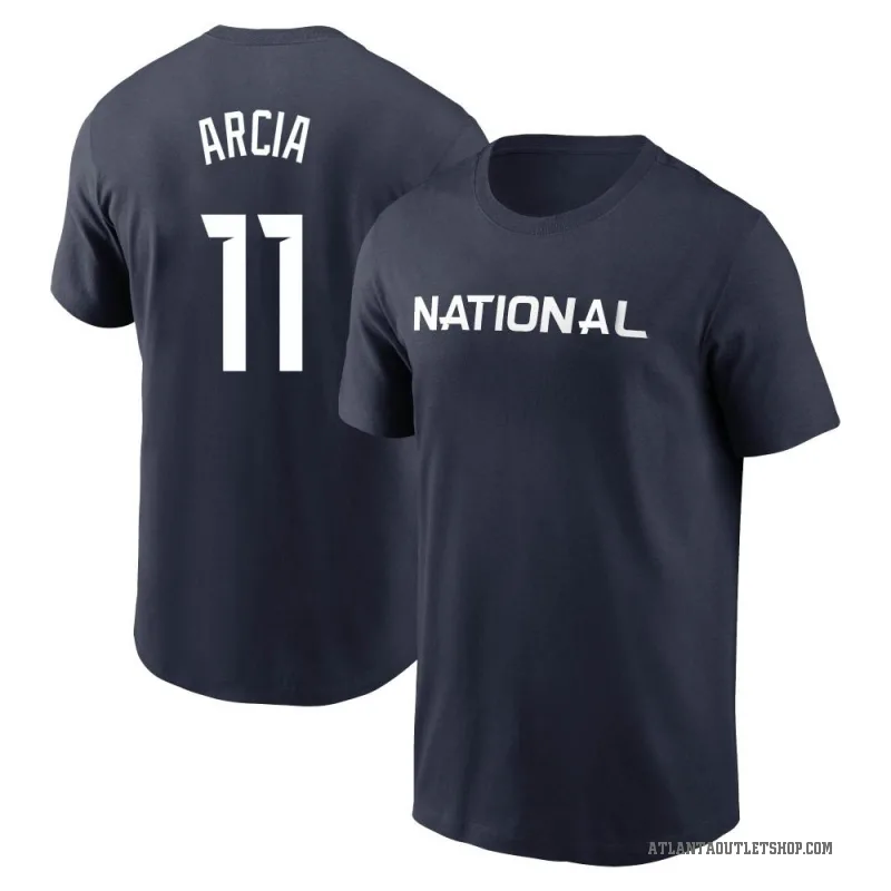 Ralph Garr Atlanta Braves Men's Navy Backer T-Shirt 