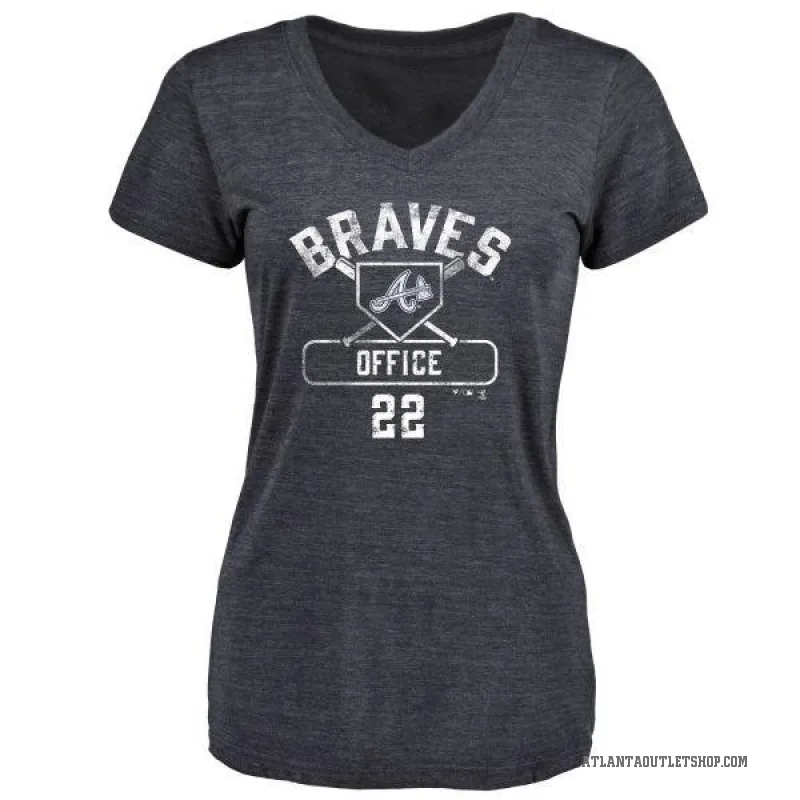 Spencer Strider Atlanta Braves Women's Navy Roster Name & Number T-Shirt 